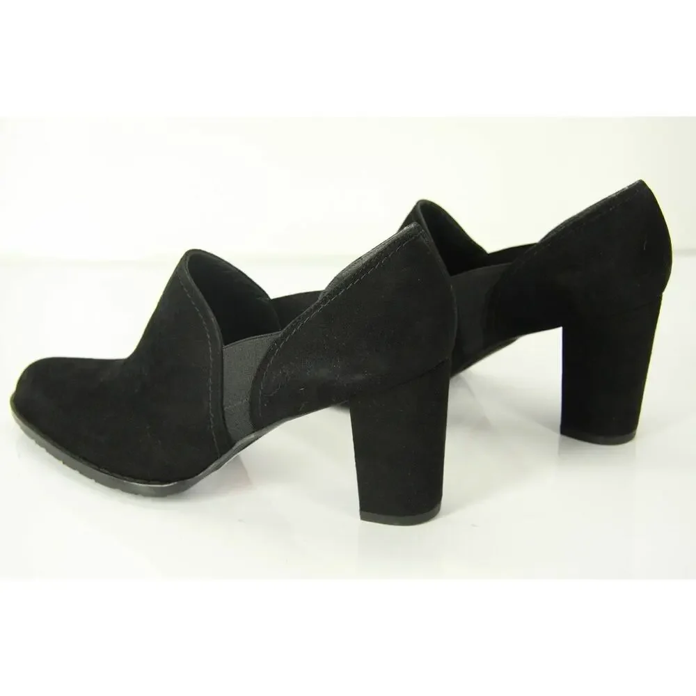 Stuart Weitzman Black Suede CORRAL Ankle Boot Stretch Pumps